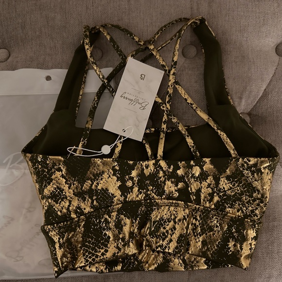 SOLD Buffbunny revolution sports bra medium Olive Gold Viper NWT - Picture 11 of 11